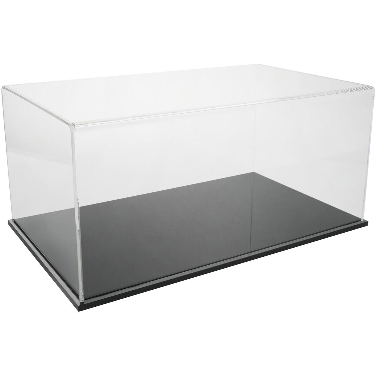 Plymor Clear Acrylic Display Case with Hardwood Base, 20" W x 12" D x 9" H
